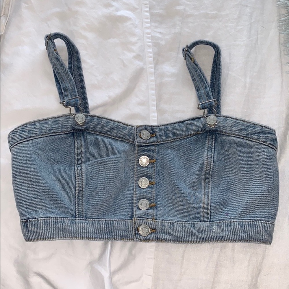 Pacsun cropped denim top